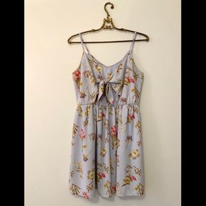 Sleeveless Floral Mini Dress, Size Large
